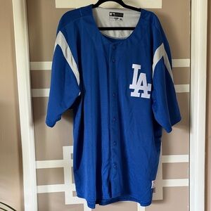 MLB Genuine Merchandise True Fan Los Angeles Dodgers Button-Up Jersey